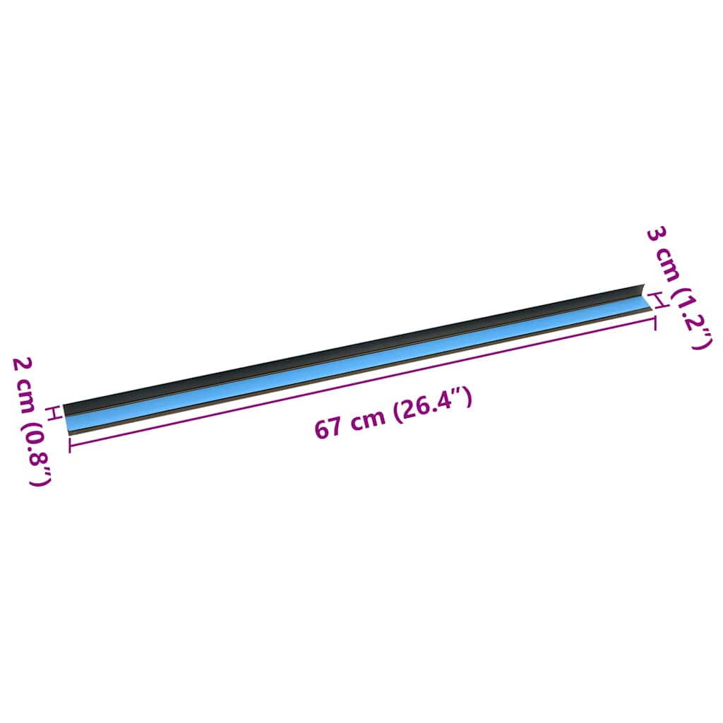 vidaXL Paragradini 10 pcs Marrone 67 cm Alluminio