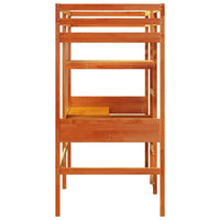 Giroletto Soppalco senza Materasso-Struttura Letto Marrone Cera 75x190cm Pino 625966