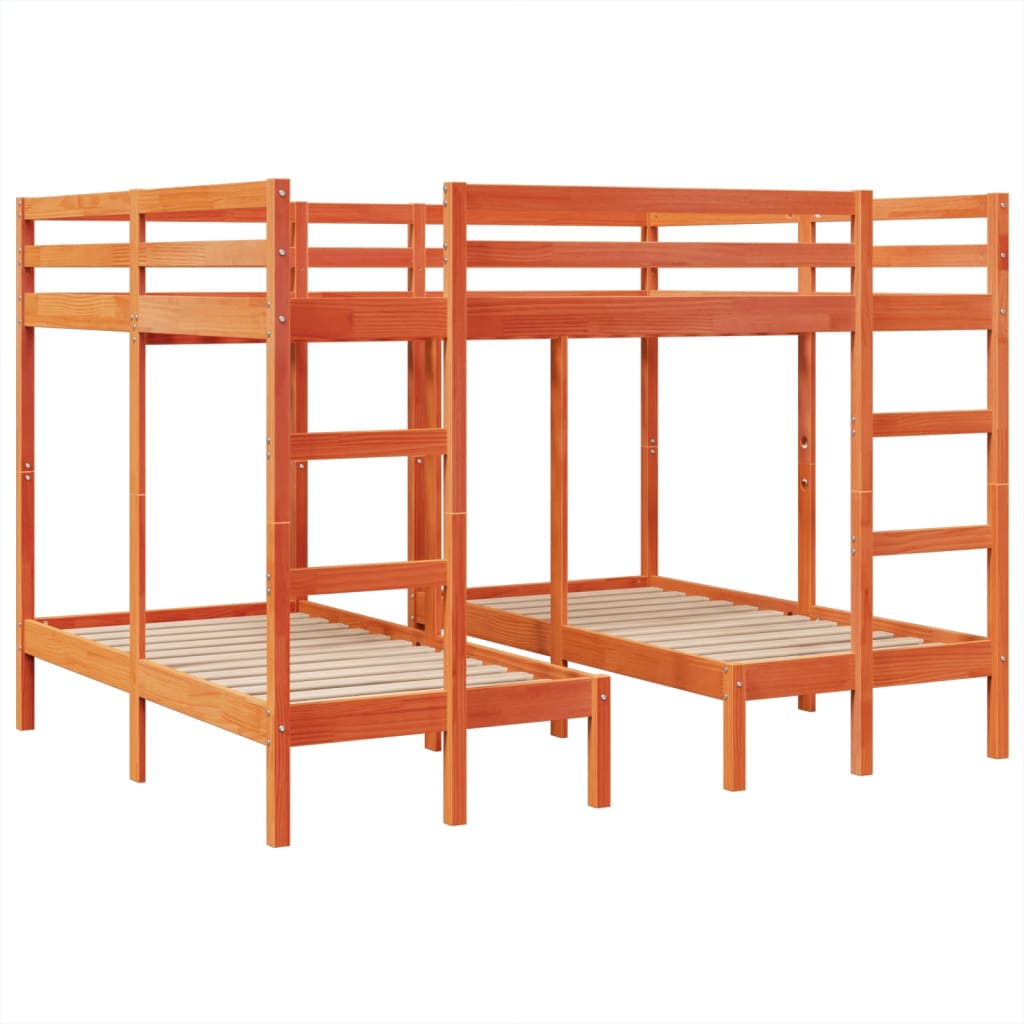 Giroletto Castello Triplo Marrone Cera 160x200/80x160cm Pino 3308582