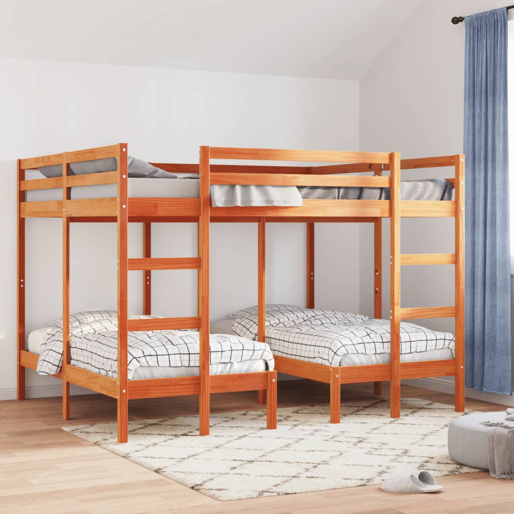 Giroletto Castello Triplo Marrone Cera 160x200/80x160cm Pino 3308582