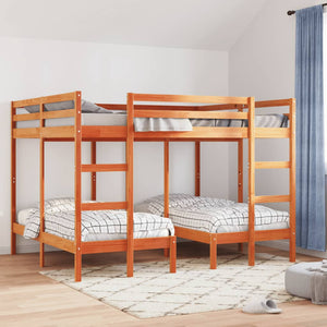 Giroletto Castello Triplo Marrone Cera 160x200/80x160cm Pino 3308582