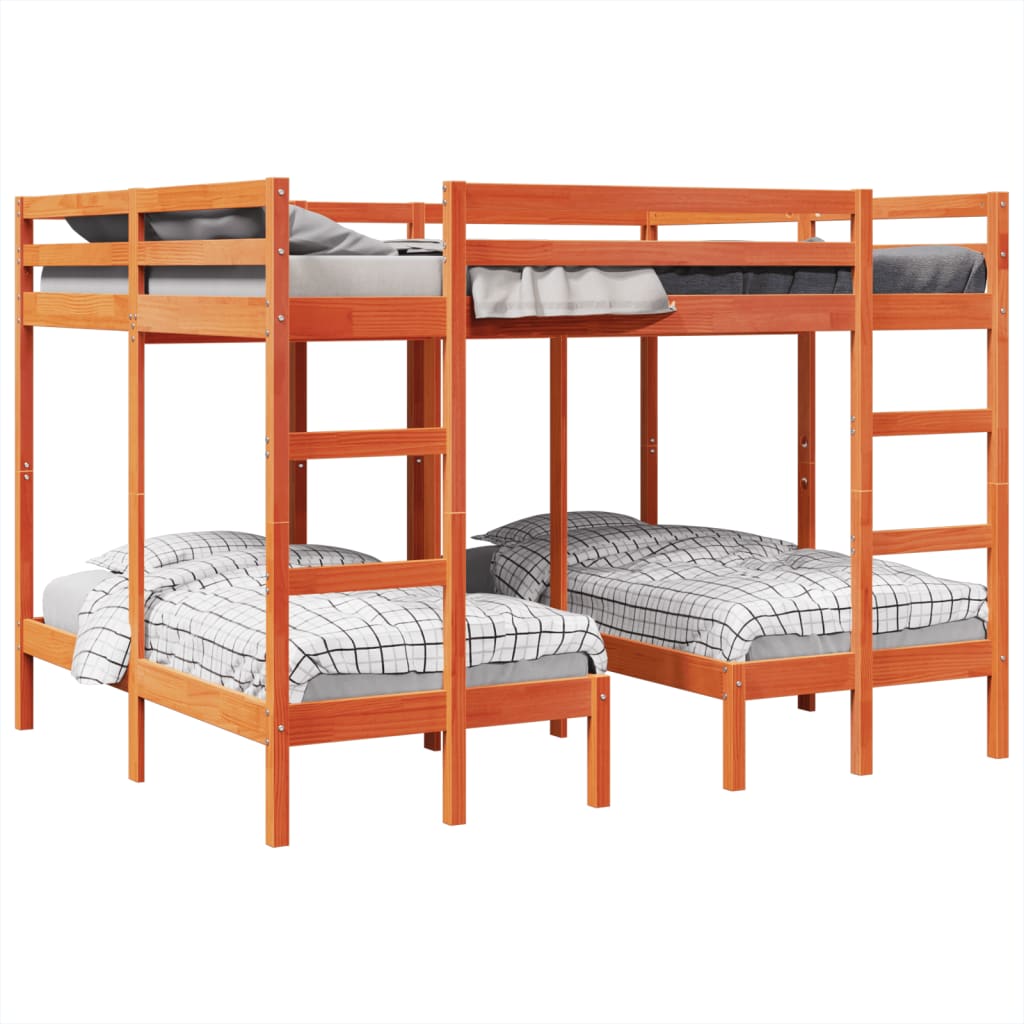 Giroletto Castello Triplo Marrone Cera 160x200/80x160cm Pino 3308582