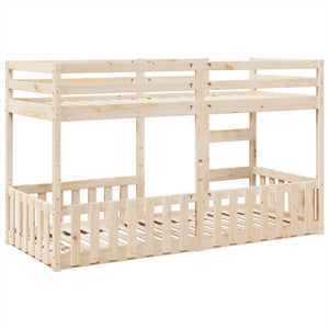 vidaXL Letto a Castello 80x200 cm in Legno Massello di Pino