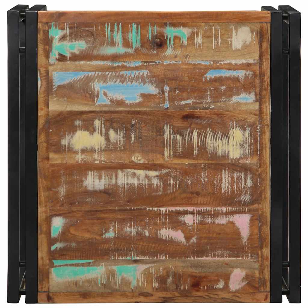 Tavolino Salotto Multicolore 50x50x35cm Legno Massello Recupero