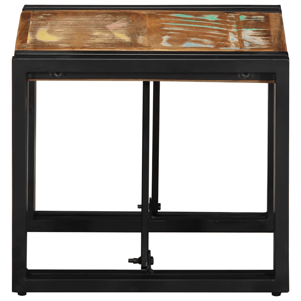 Tavolino Salotto Multicolore 40x40x35cm Legno Massello Recupero 4016683