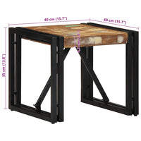 Tavolino Salotto Multicolore 40x40x35cm Legno Massello Recupero 4016683