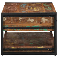 Tavolino Salotto-Tavolino da soggiorno-Tavolo Multicolore 90x50x38cm Legno Massello Recupero 454052