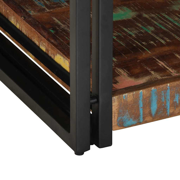 vidaXL Tavolino Salotto Multicolore 90x50x38cm Legno Massello Recupero