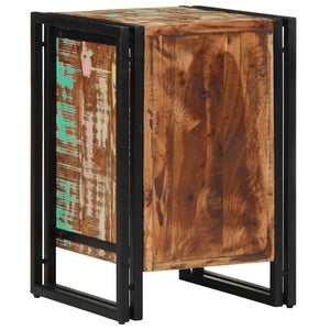 Comodino-Tavolino da notte 40x40x59 cm in Legno Massello di Recupero 385042