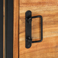 Comodino-Tavolino da notte 40x40x59 cm in Legno Massello di Acacia