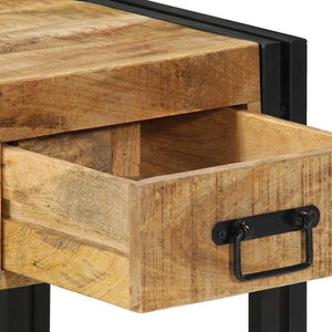 vidaXL Comodino 40x40x50 cm in Legno Grezzo Massello di Mango