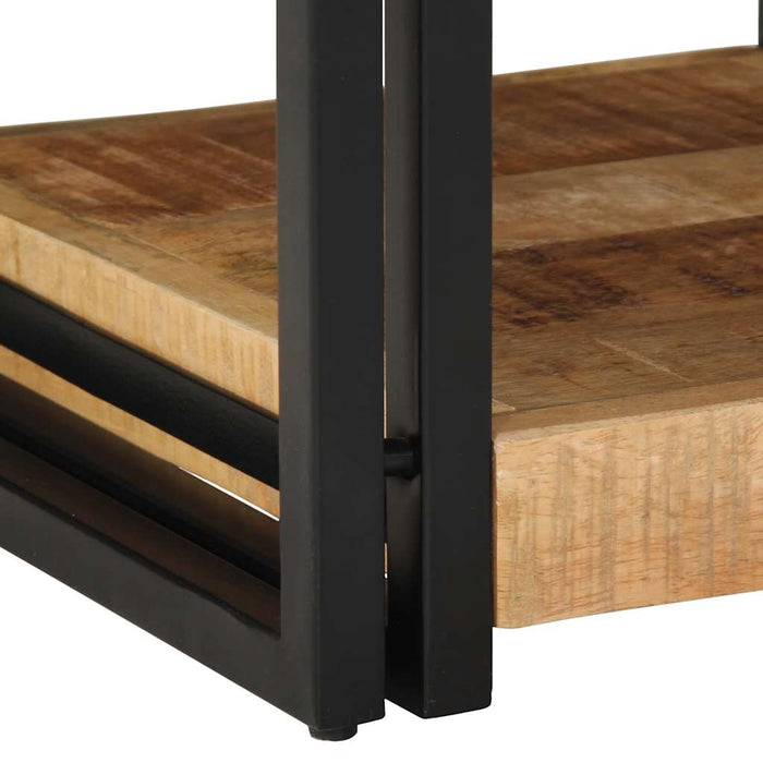 vidaXL Comodini 2 pz 40x40x50 cm in Legno Massello di Mango Grezzo