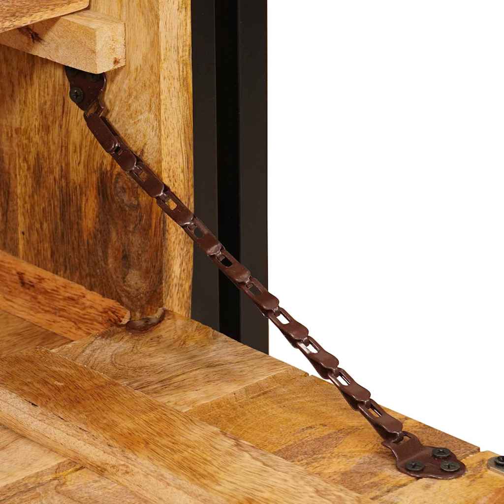 Mobile per scarpe con porta Marrone legno massello di mango 4016721