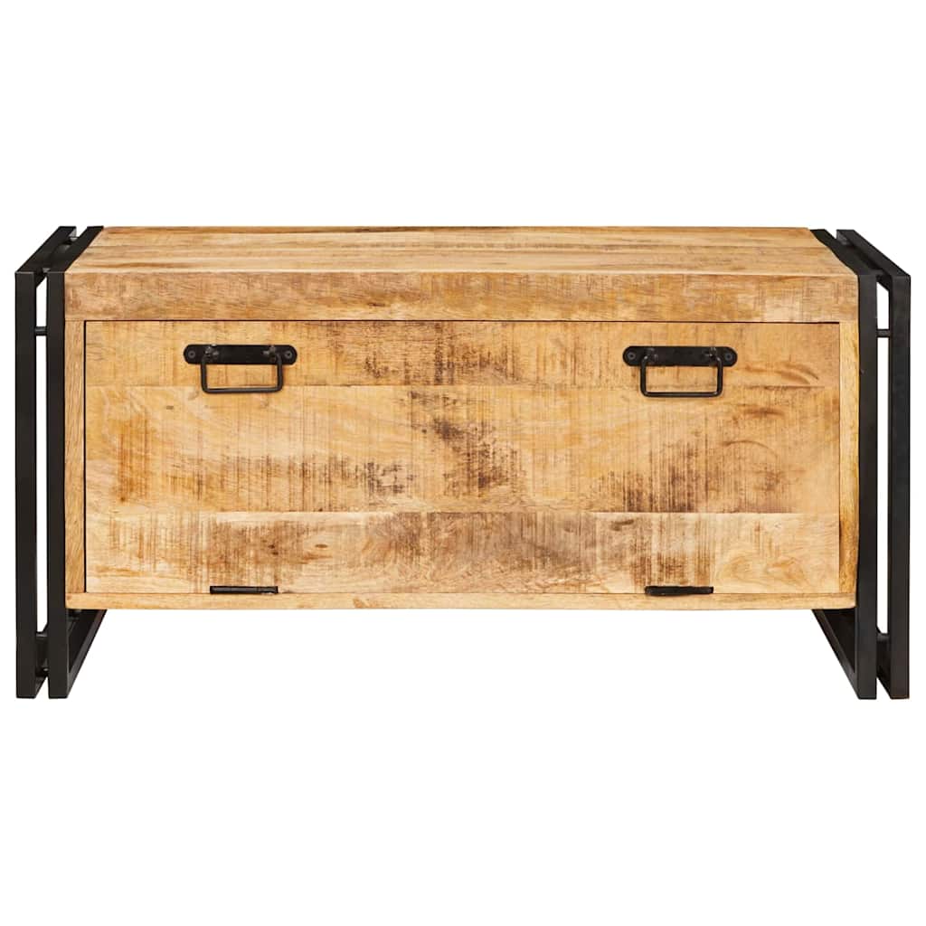 Mobile per scarpe con porta Marrone legno massello di mango 4016721