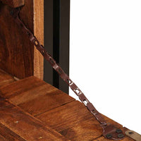 vidaXL Mobile per scarpe con porta Marrone legno massello di riciclo