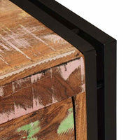 Mobile per scarpe con porta Marrone legno massello di riciclo 4016722