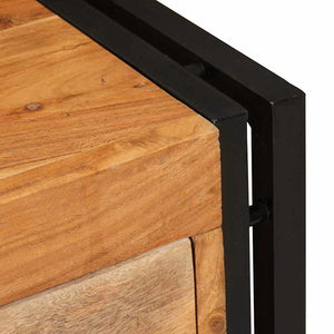 vidaXL Mobile per scarpe con porta Marrone legno massello di acacia