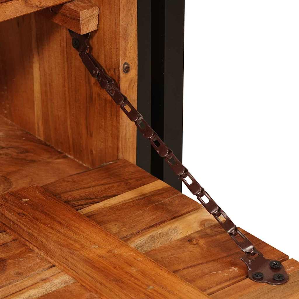 Mobile per scarpe con porta Marrone legno massello di acacia 4016723