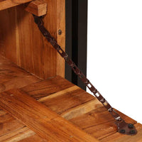 Mobile per scarpe con porta Marrone legno massello di acacia 4016723