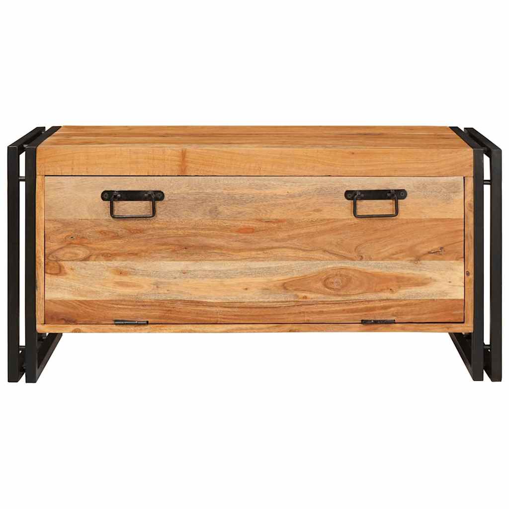 Mobile per scarpe con porta Marrone legno massello di acacia 4016723