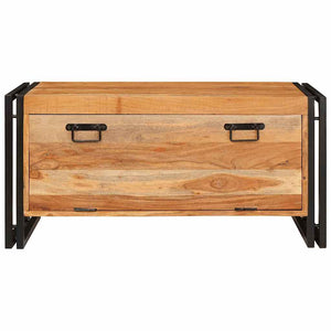 Mobile per scarpe con porta Marrone legno massello di acacia 4016723