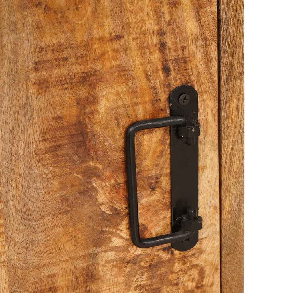 vidaXL Comodino Marrone 35 x 33 x 48 cm Legno di mango massello