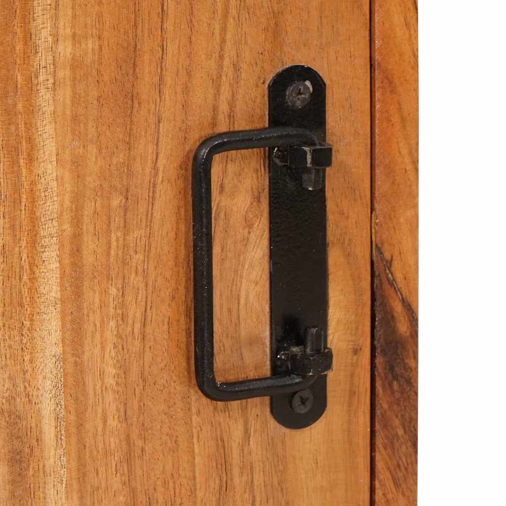 Comodino 2 pcs Marrone 35 x 33 x 48 cm Legno Massello di Acacia 4016729