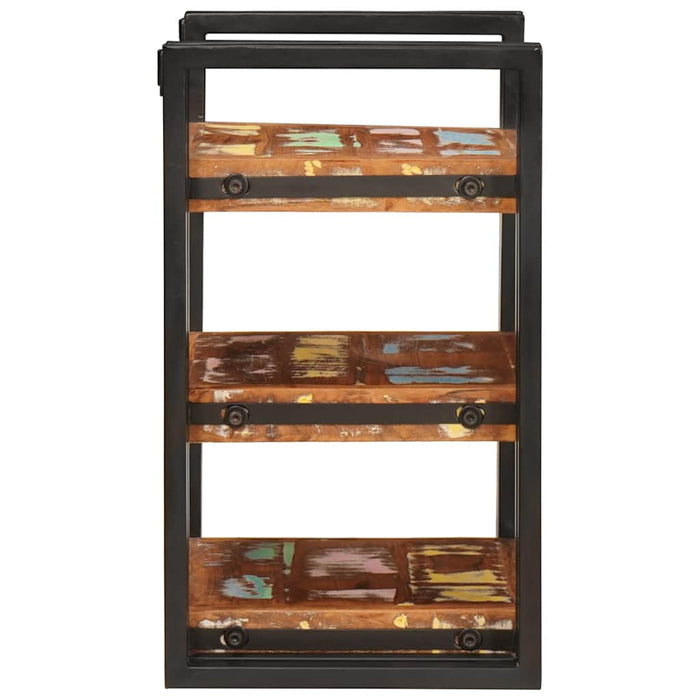 Comodino Marrone e nero 38 x 33 x 58 cm Legno Solido Recuperato 4016732