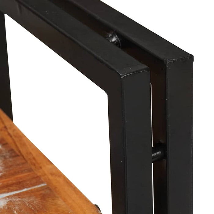 vidaXL Comodino 2 pcs Marrone e nero Legno Solido Recuperato