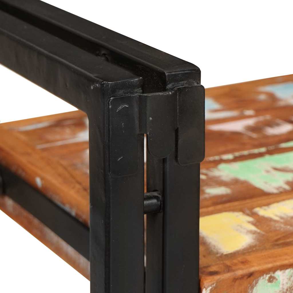 Comodino 2 pcs Marrone e nero Legno Solido Recuperato 4016733