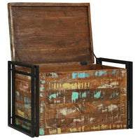 Scatola di Stoccaggio  Multicolore 80 x 50 x 50 cm - Legno Recuperato 4016746