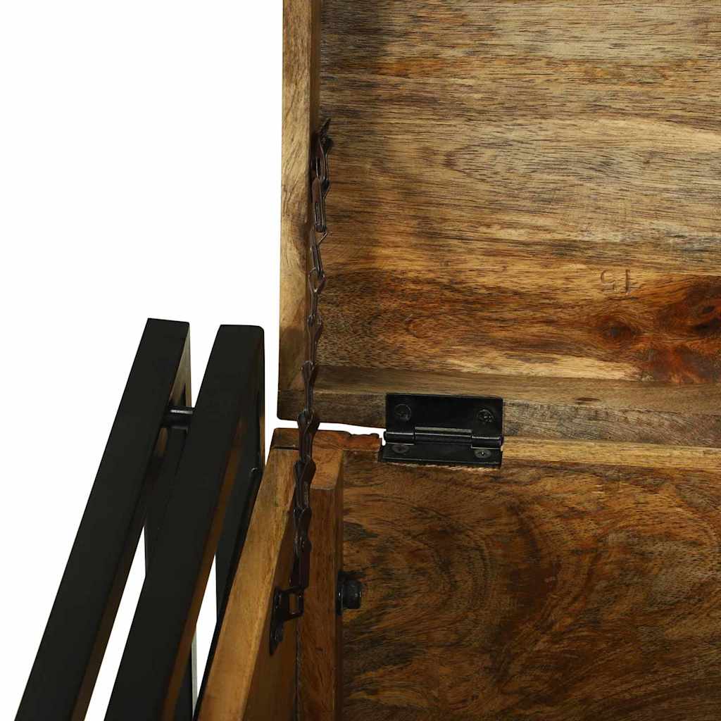 Scatola di stoccaggio  - 40 x 40 x 40 cm, legno massello di mango grezzo 4016748