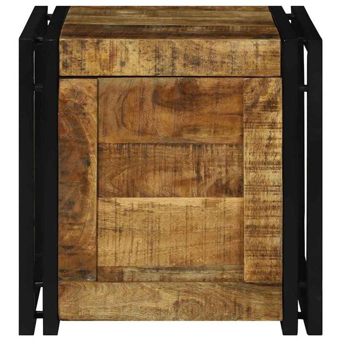 Scatola di stoccaggio  - 40 x 40 x 40 cm, legno massello di mango grezzo 4016748