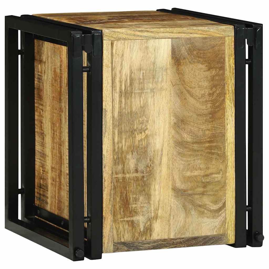 Portabottiglie 34.5 x 35 x 39 cm Legno Massiccio di Mango Grezzo 4016754