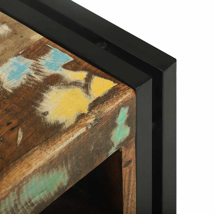 Porta Bottiglie 34.5x35x39 cm Legno Massello di Recupero 4016755