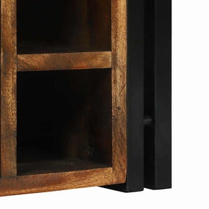 Porta Bottiglie 34.5x35x39 cm Legno Massello di Recupero 4016755