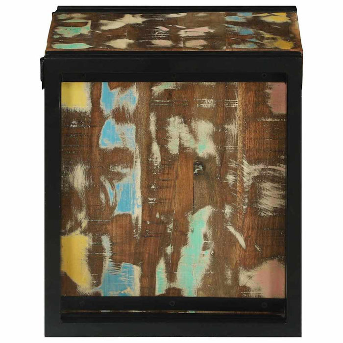 Porta Bottiglie 34.5x35x39 cm Legno Massello di Recupero 4016755