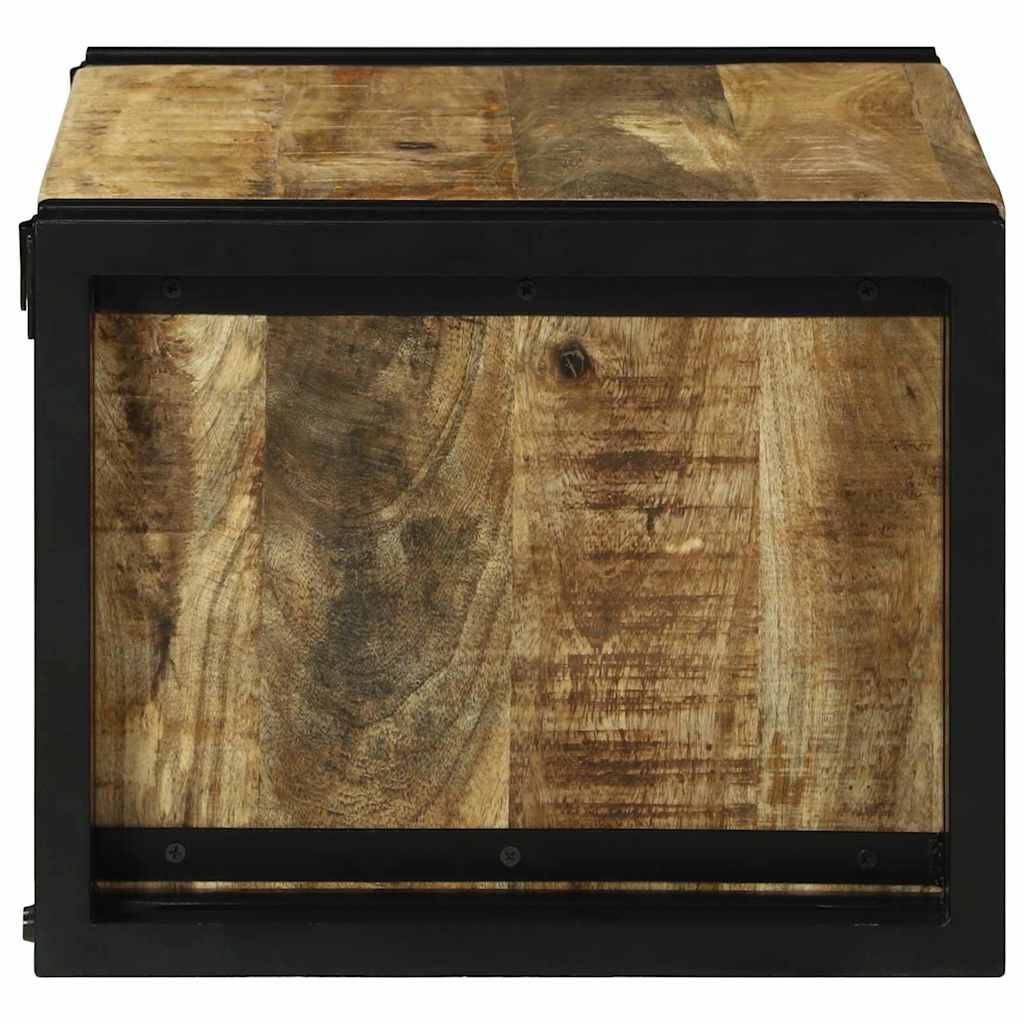 Portabottiglie 46x35x27.5 cm Legno Massello di Mango Grezzo 4016757