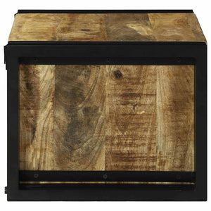 Portabottiglie 46x35x27.5 cm Legno Massello di Mango Grezzo 4016757