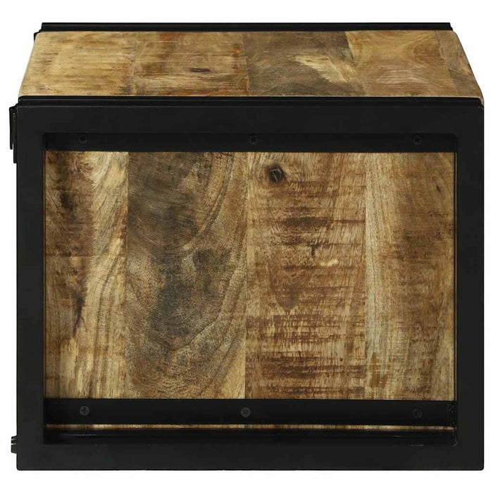 Portabottiglie 46x35x27.5 cm Legno Massello di Mango Grezzo 4016757