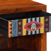 Comodino 40x35x45 cm in Legno Massello di Acacia