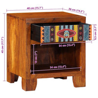 vidaXL Comodini 2 pz 40x35x45 cm in Legno Massello di Acacia