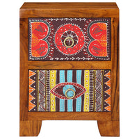 vidaXL Comodino 35x35x45 cm in Legno Massello di Acacia