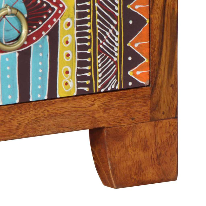 vidaXL Comodino 35x35x45 cm in Legno Massello di Acacia