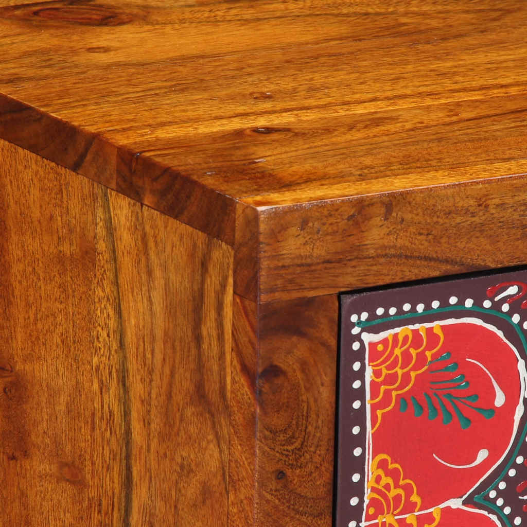 vidaXL Comodini 2 pz 35x35x45 cm in Legno Massello di Acacia