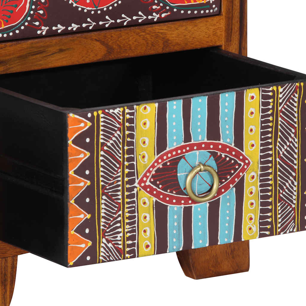 vidaXL Comodini 2 pz 35x35x45 cm in Legno Massello di Acacia