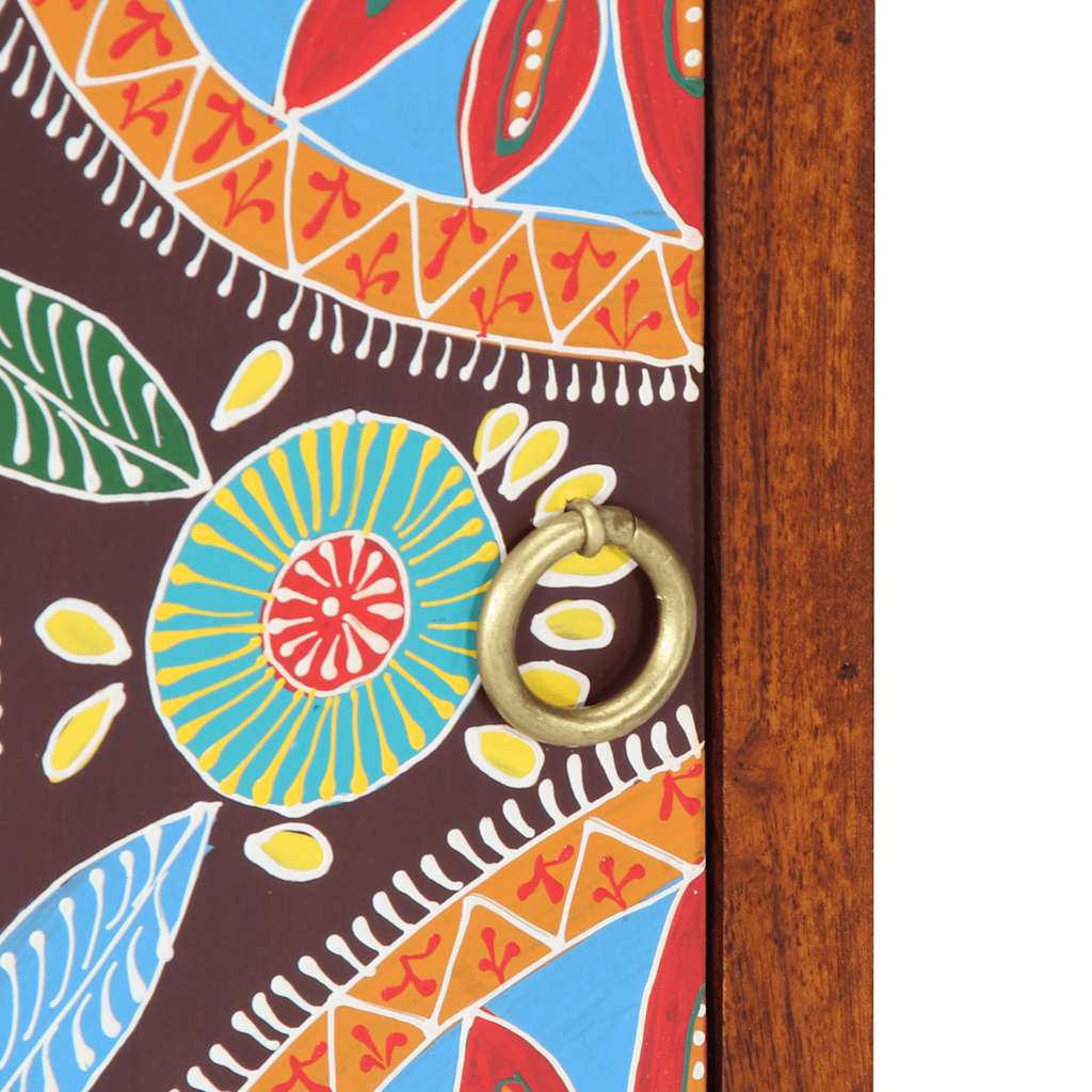 Comodino-Tavolino da notte 40x30x45 cm in Legno Massello di Acacia