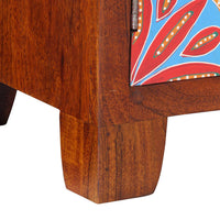 Comodino-Tavolino da notte 40x30x45 cm in Legno Massello di Acacia