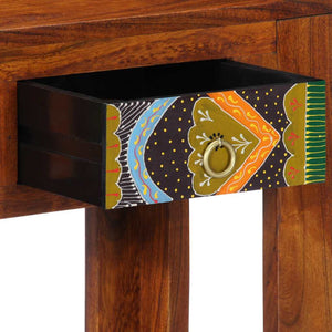 Tavolo Consolle 80x35x75 cm in Legno Massello di Acacia