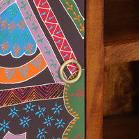 vidaXL Credenza Multicolore 90x35x60 in Legno Massello di Acacia